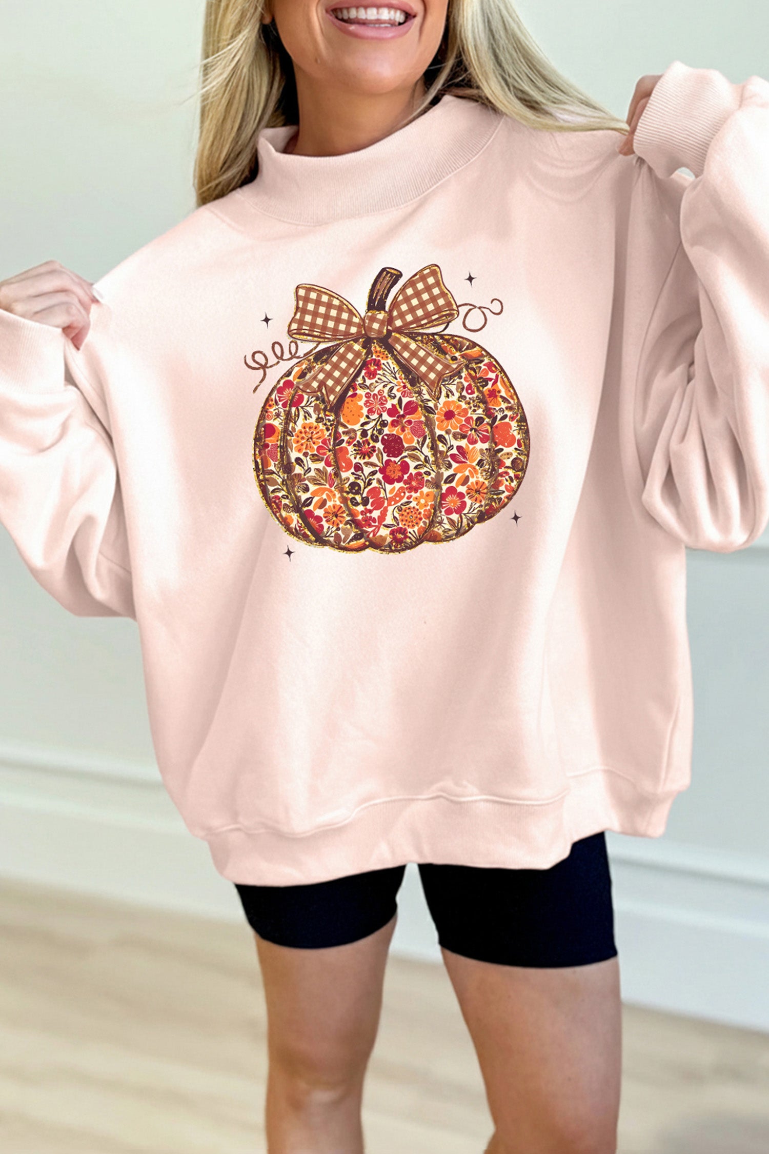 "Pink Pumpkin" Oversized Sweatshirt