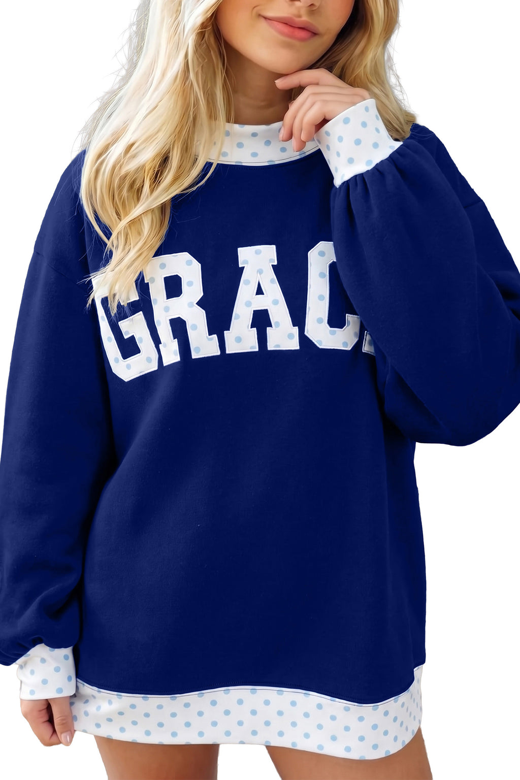 "GRACE" Mock Neck Sweatshirt