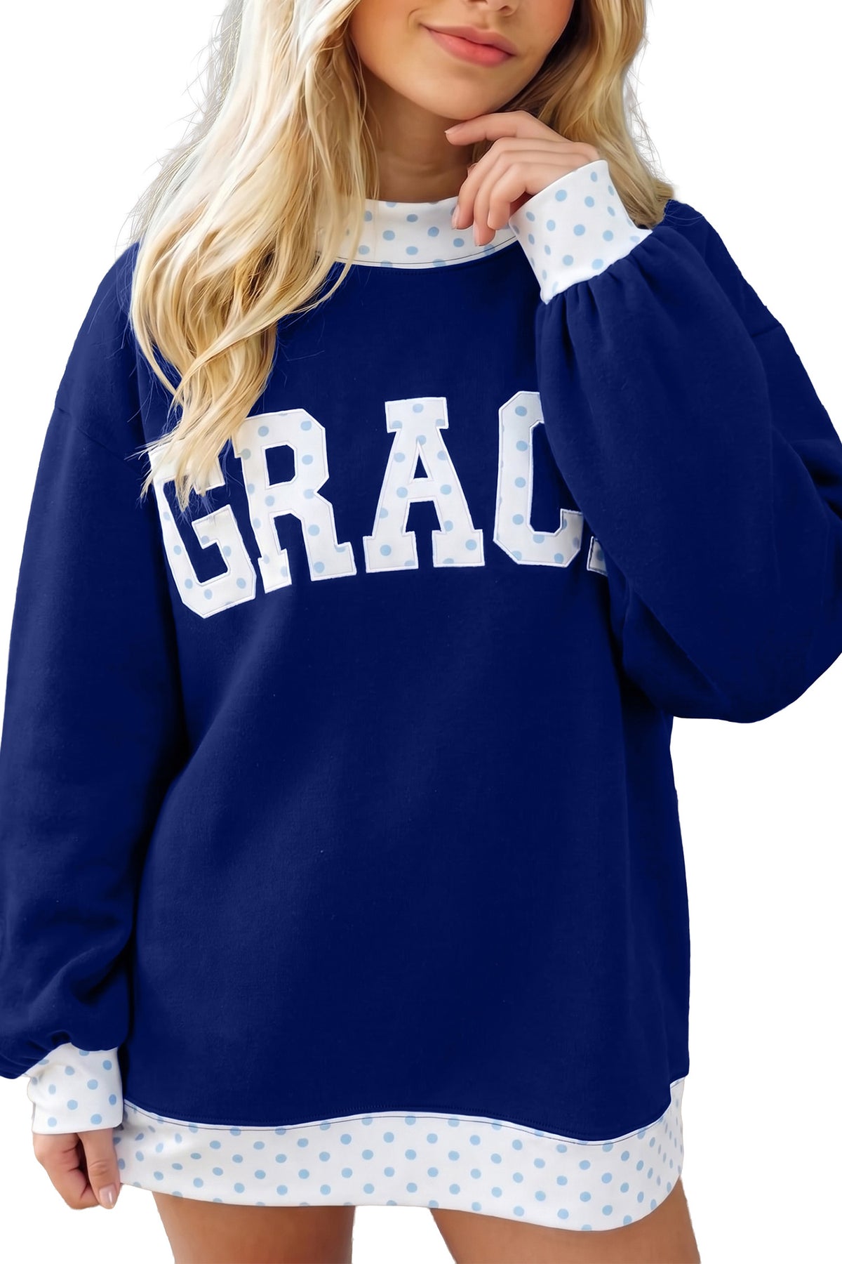 "GRACE" Mock Neck Sweatshirt