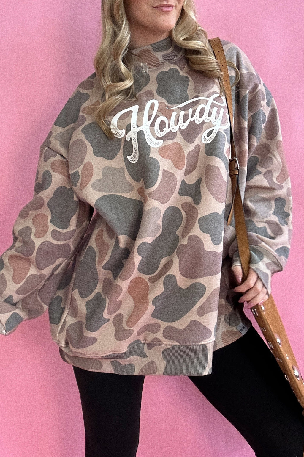 "Howdy" Camo Pullover Sweatshirt