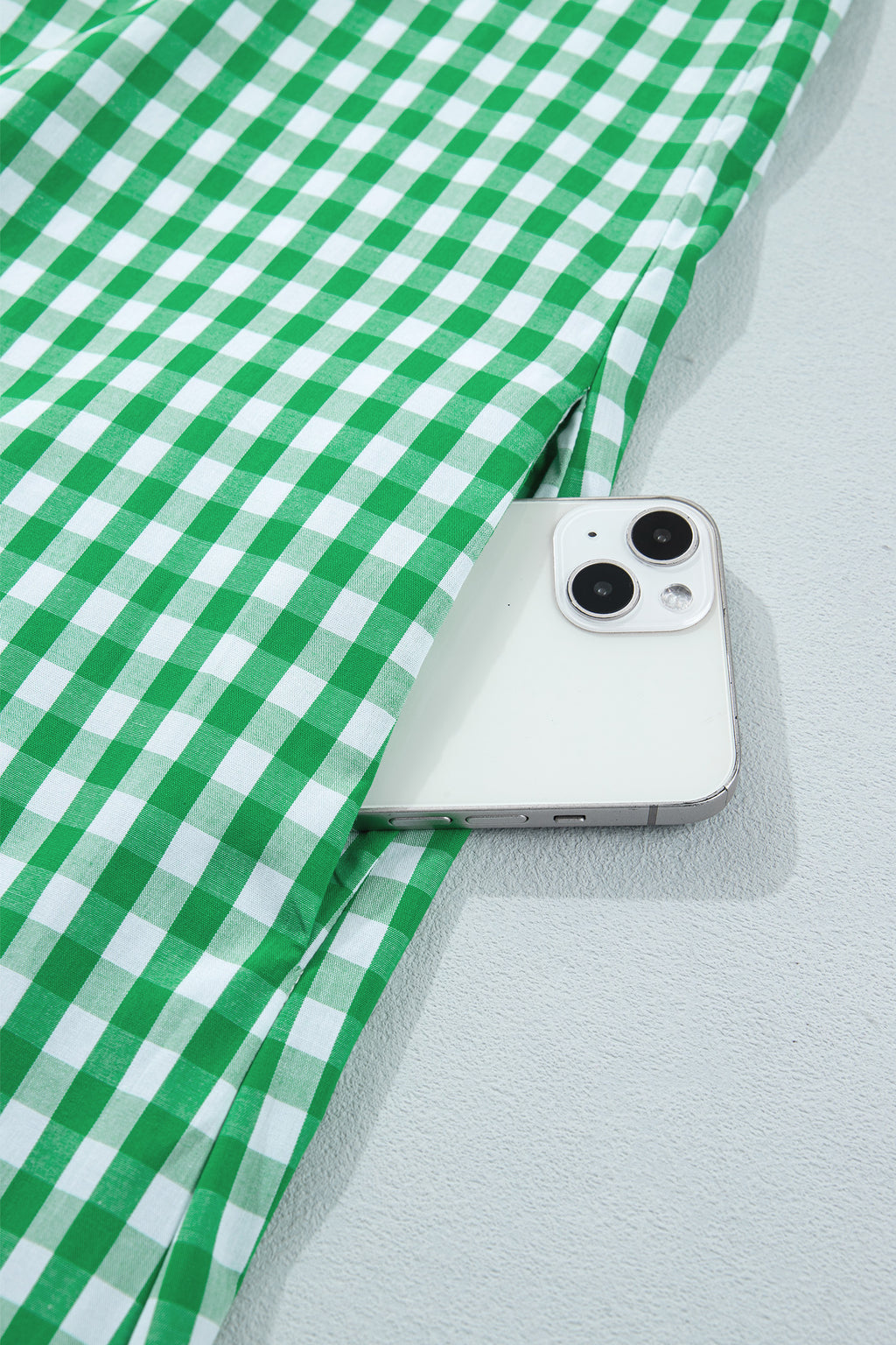 "Graceful In Green" Gingham Dress
