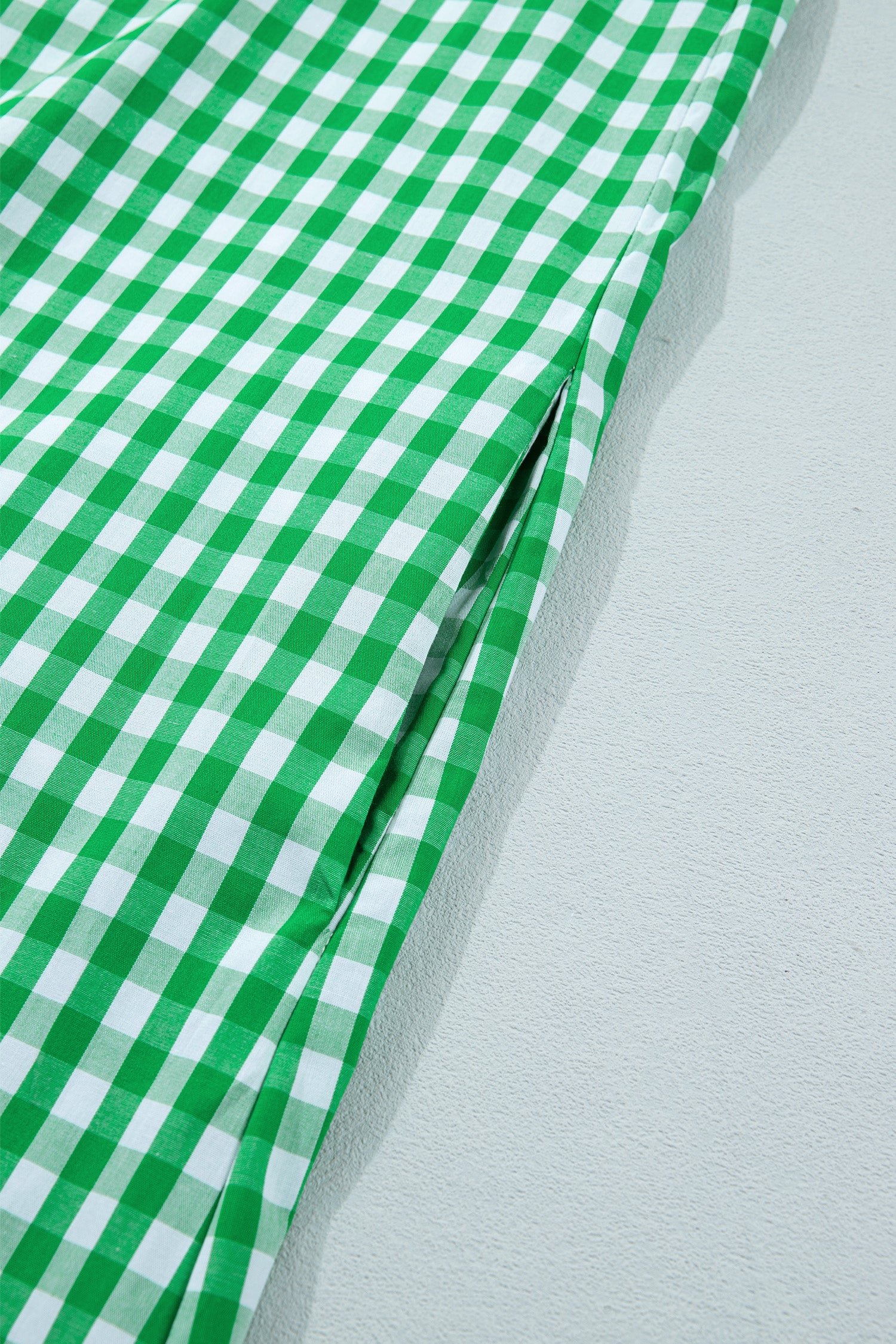 "Graceful In Green" Gingham Dress