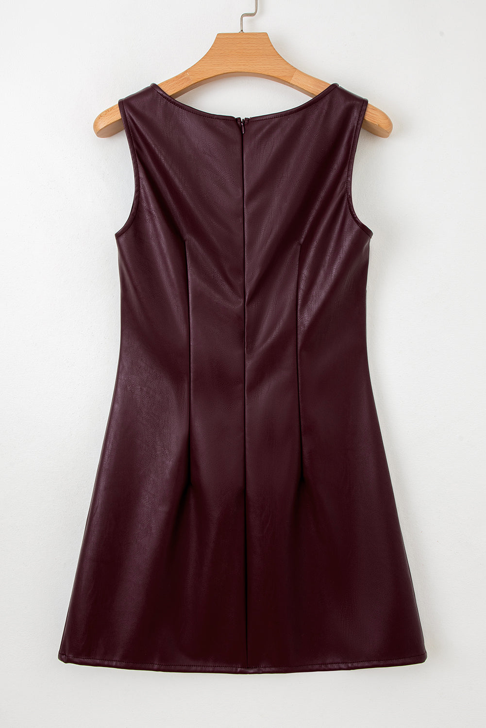 "Concert Chic" Black Faux Leather Dress