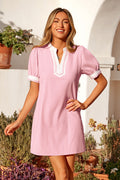 "Polished & Playful" Puff Sleeve Dress