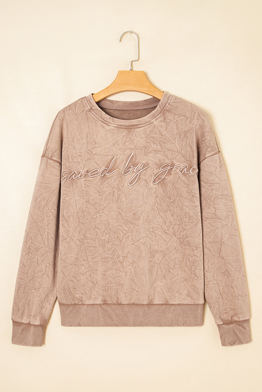 "Saved by Grace" Mineral Wash Sweatshirt