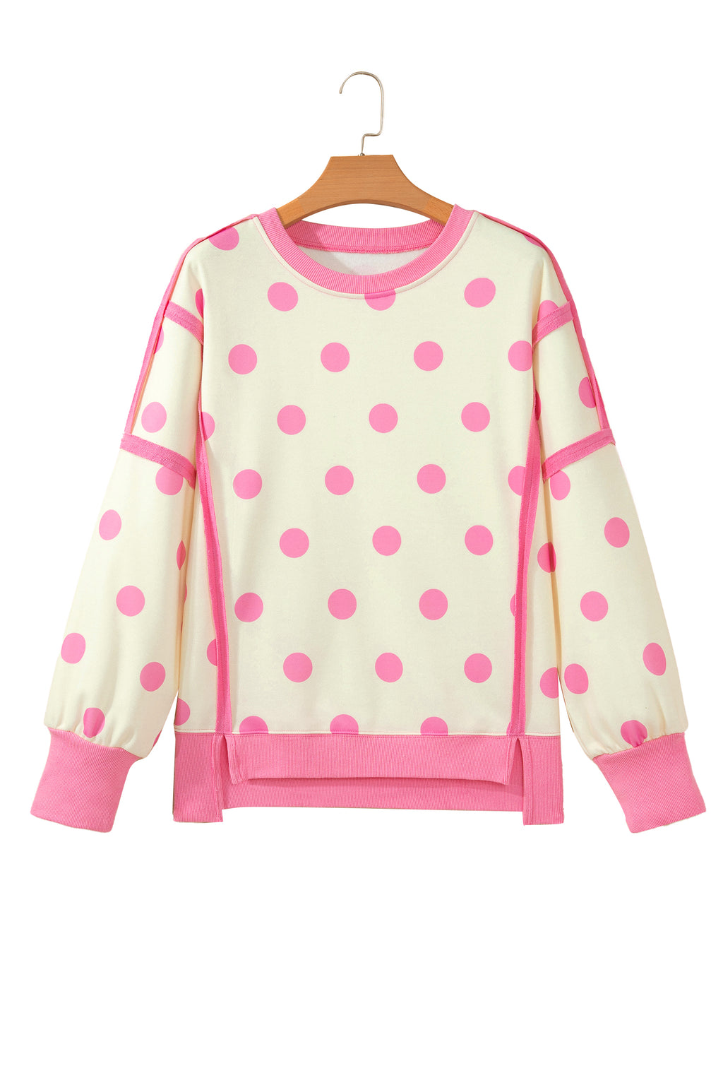 Polka Dot & Patchwork Sweatshirt