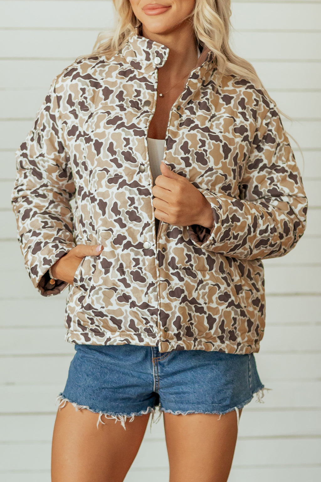 “Comfy In Camo” Quilted Puffer Coat