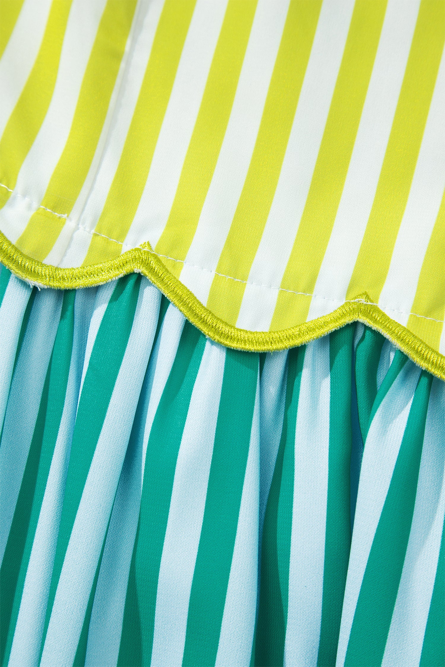 "Easy Peasy Lemon Squeezy" Scalloped Midi Dress