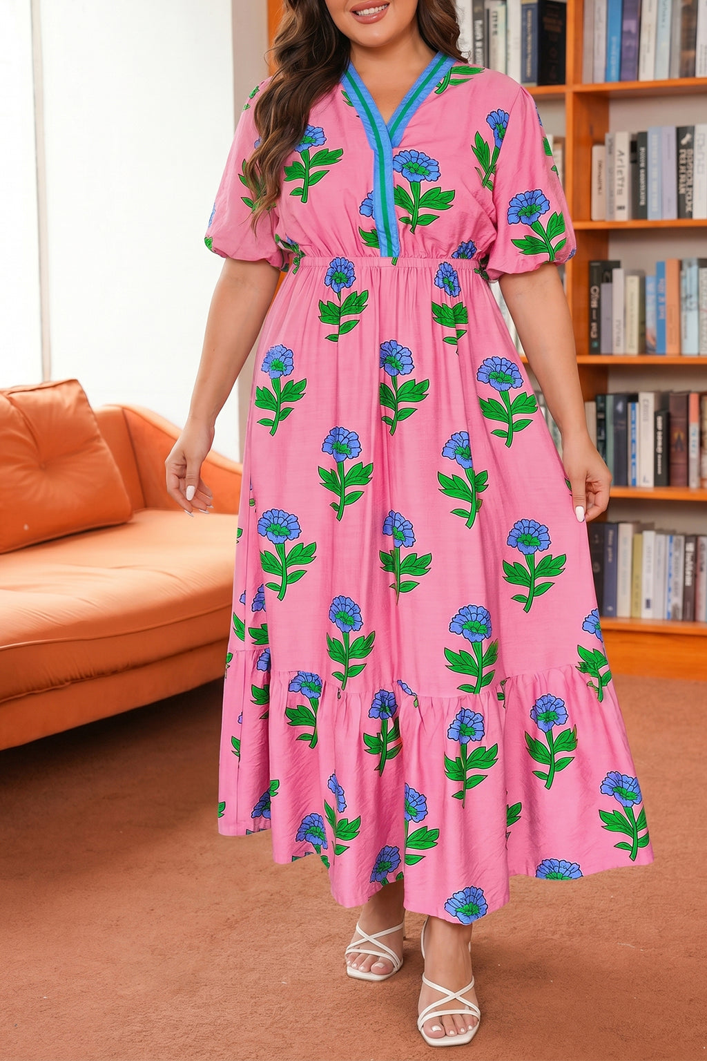 "Garden Party" Plus Size Maxi Dress