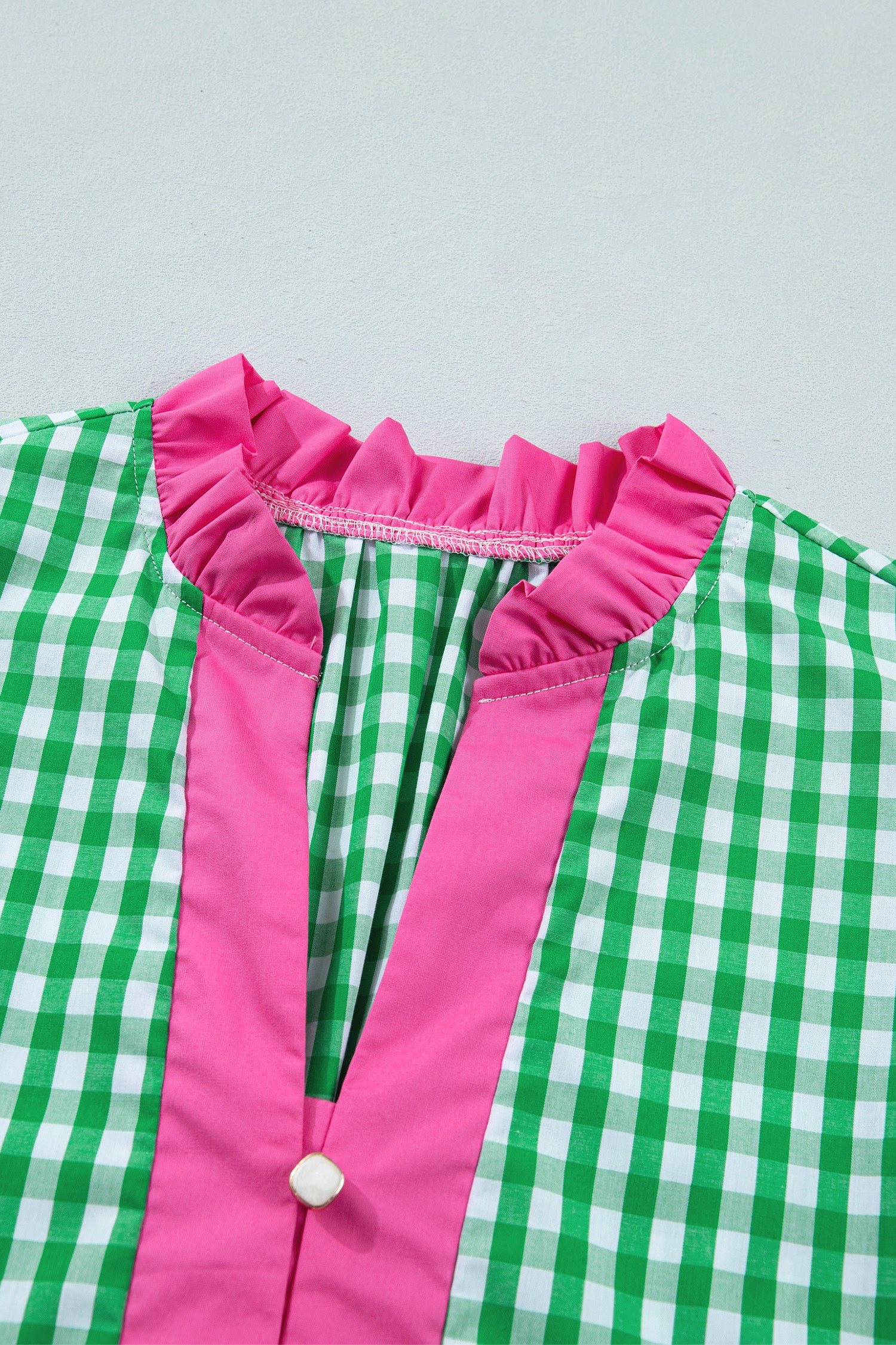 "Graceful In Green" Gingham Dress