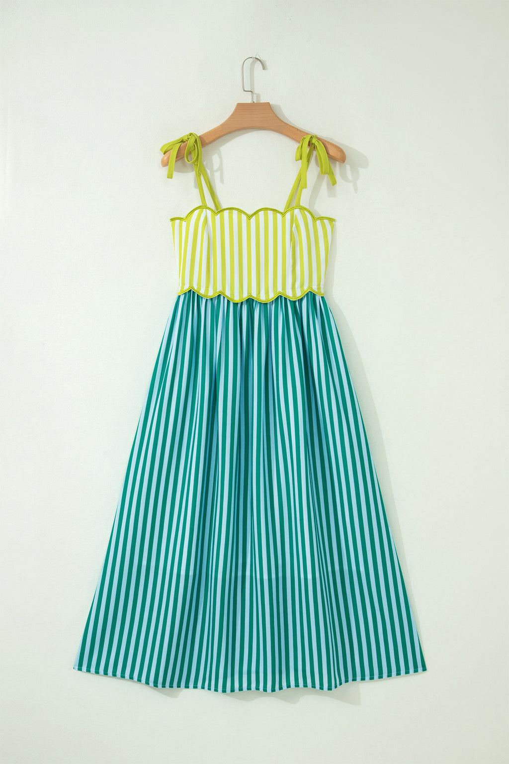 "Easy Peasy Lemon Squeezy" Scalloped Midi Dress