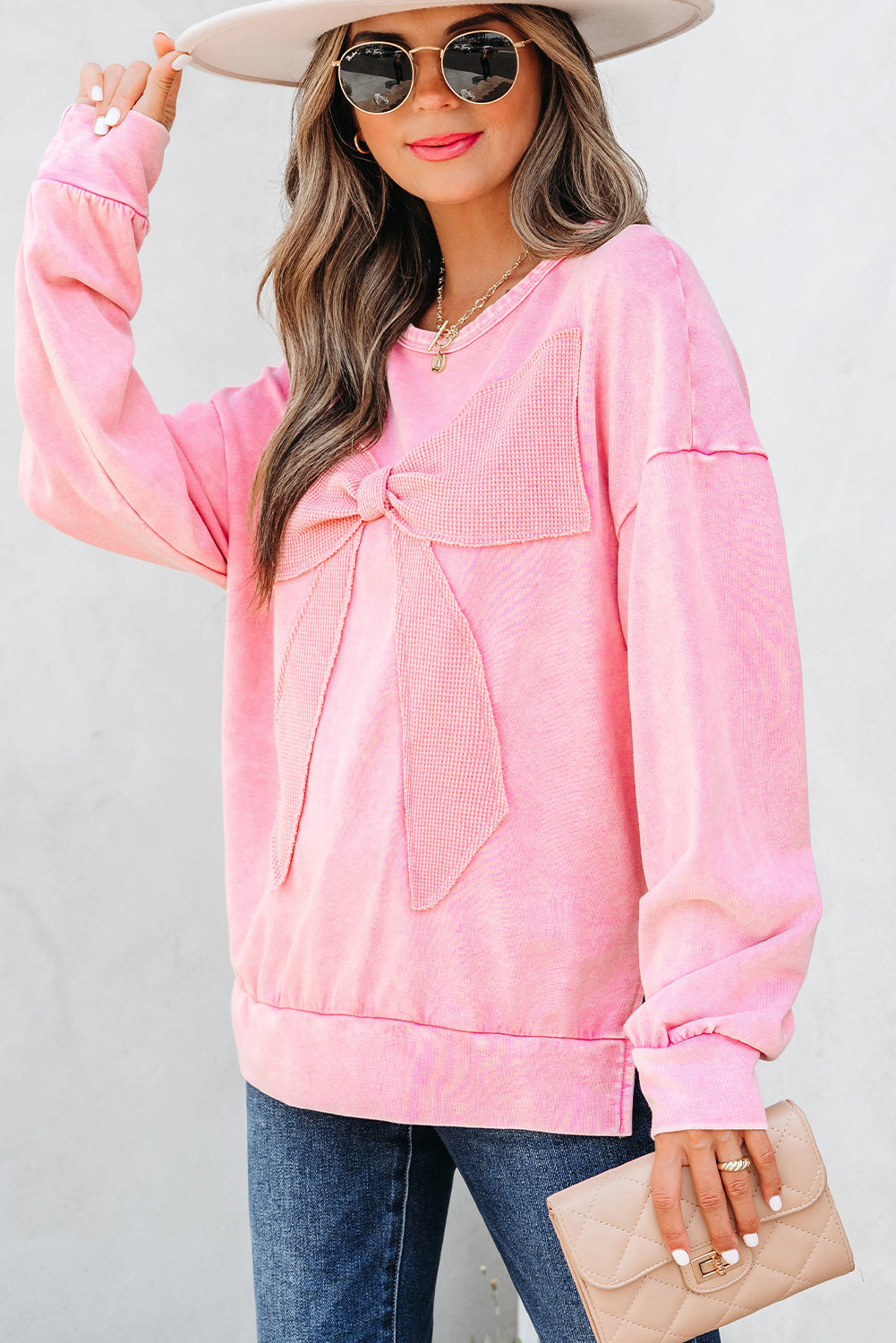 “I Like Big Bow’s” Patchwork Pullover