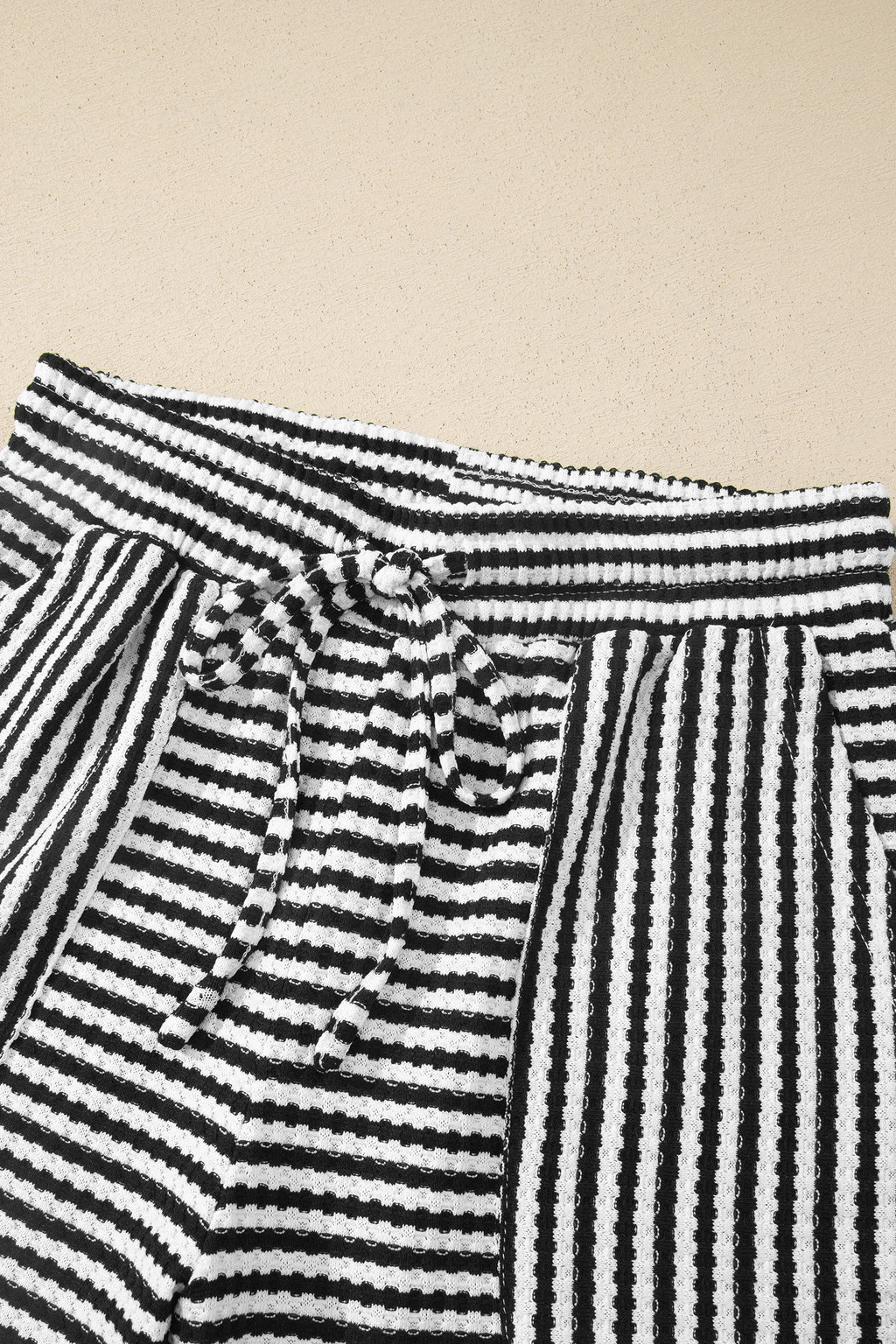 “Seeing Stripes” Textured Knit Short Set