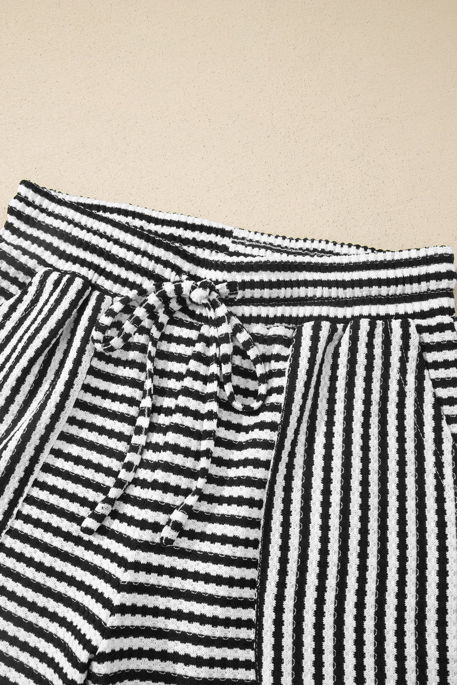 “Seeing Stripes” Textured Knit Short Set