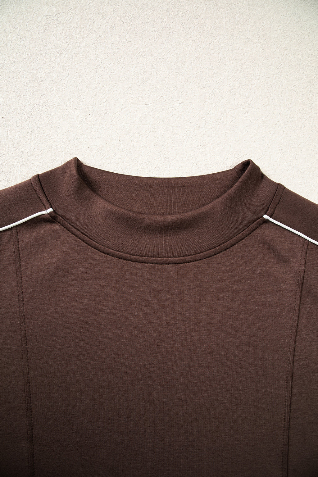 Coffee Mock Neck Pullover & Pant Set