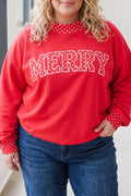 "Merry, Jolly, or HoHoHo" Plus Size Sweatshirt