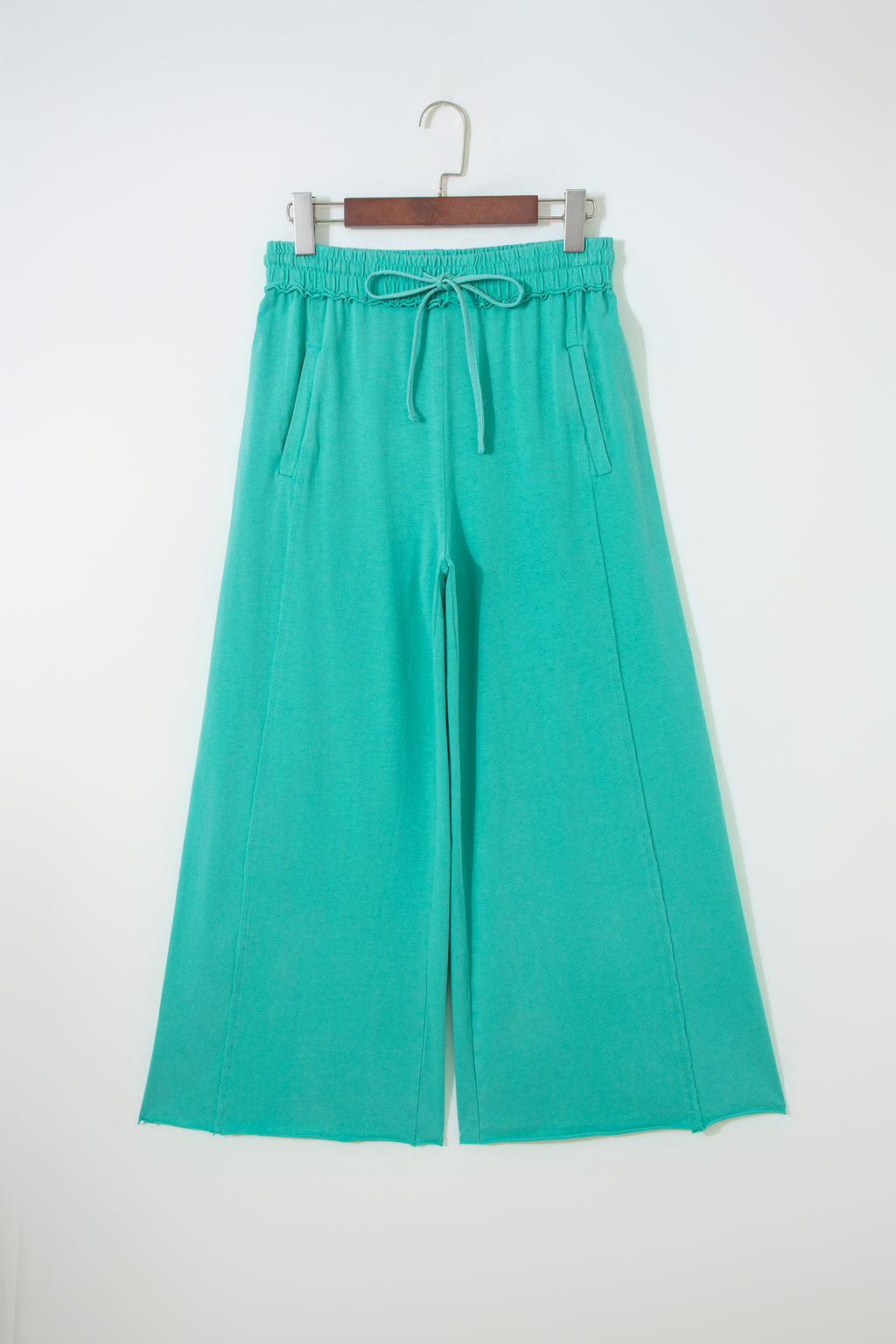 "Go for Green" Mineral Wash Wide Leg Pants
