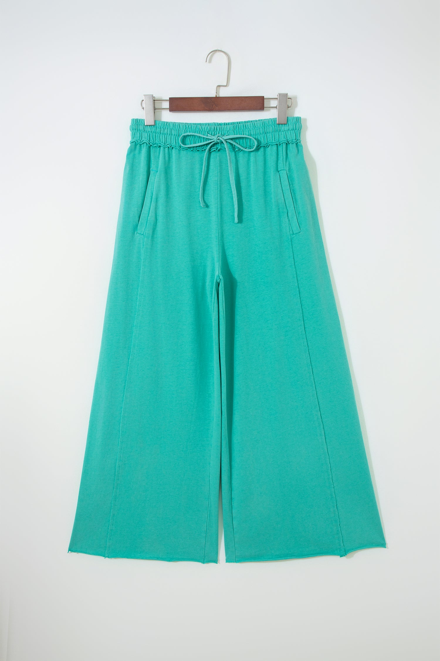 "Go for Green" Mineral Wash Wide Leg Pants