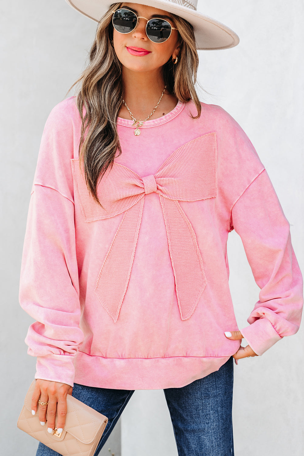 “I Like Big Bow’s” Patchwork Pullover