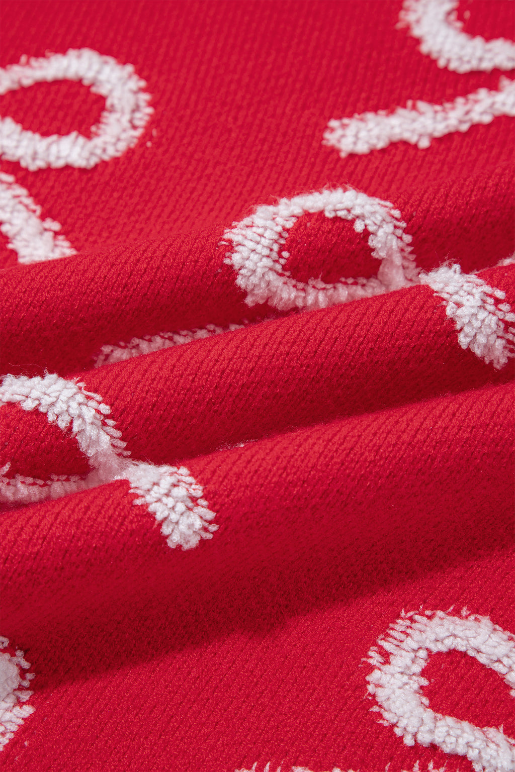 "Red All Over" Bow Sweater