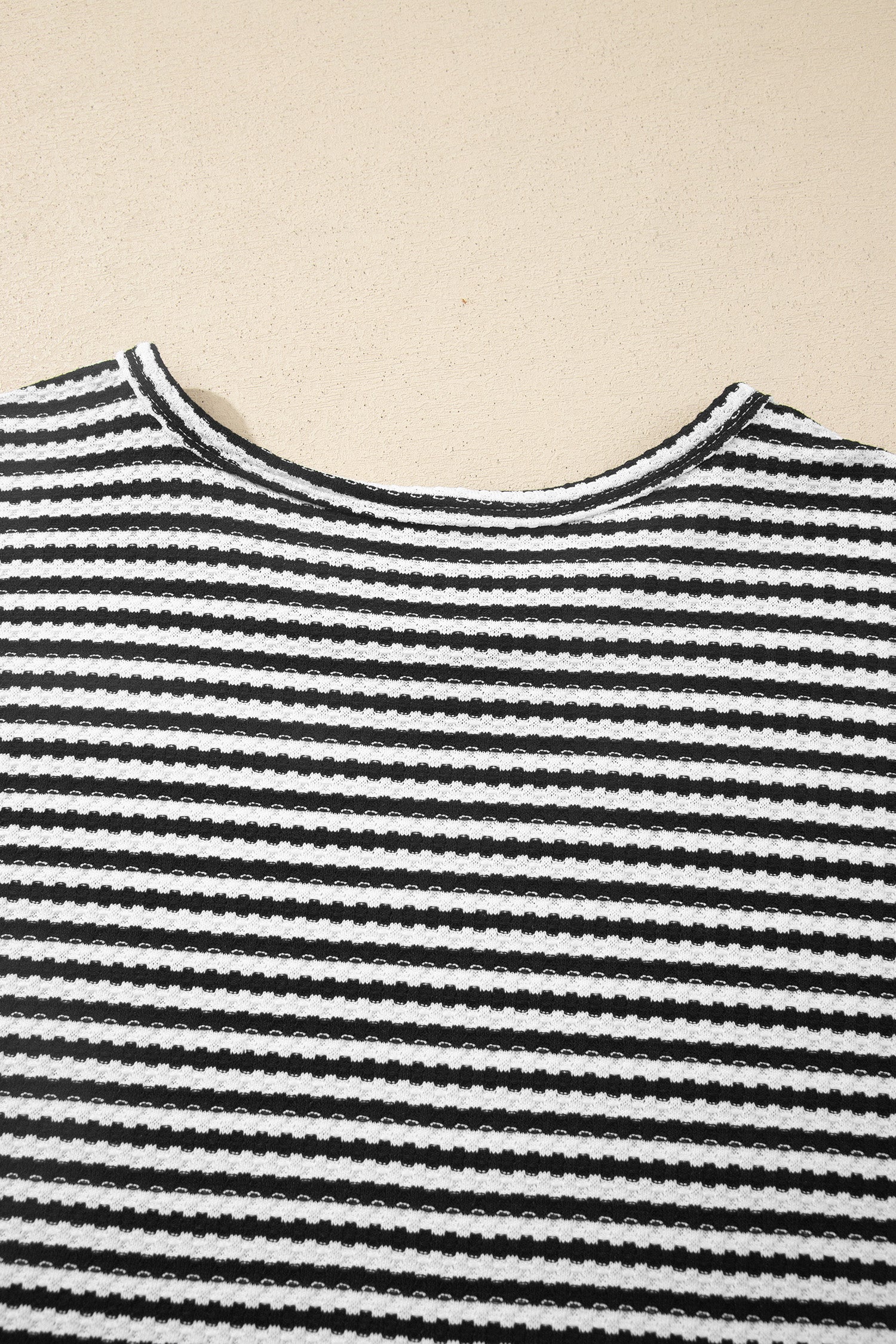 “Seeing Stripes” Textured Knit Short Set