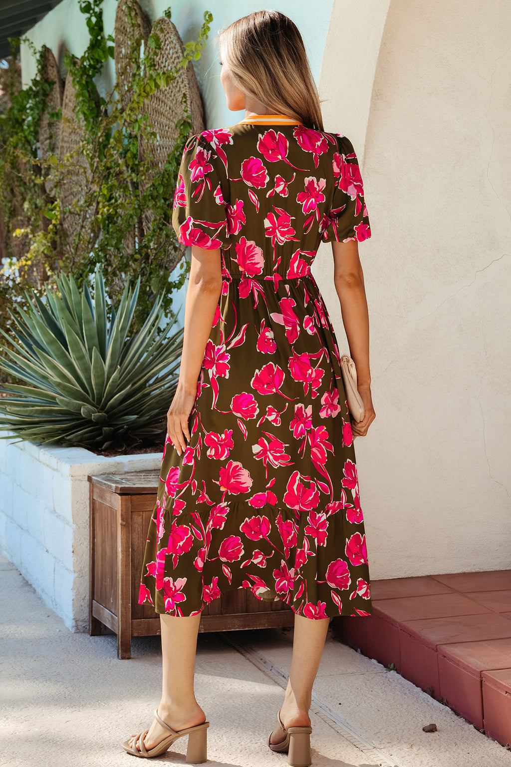 "Olive In Floral" Maxi Dress