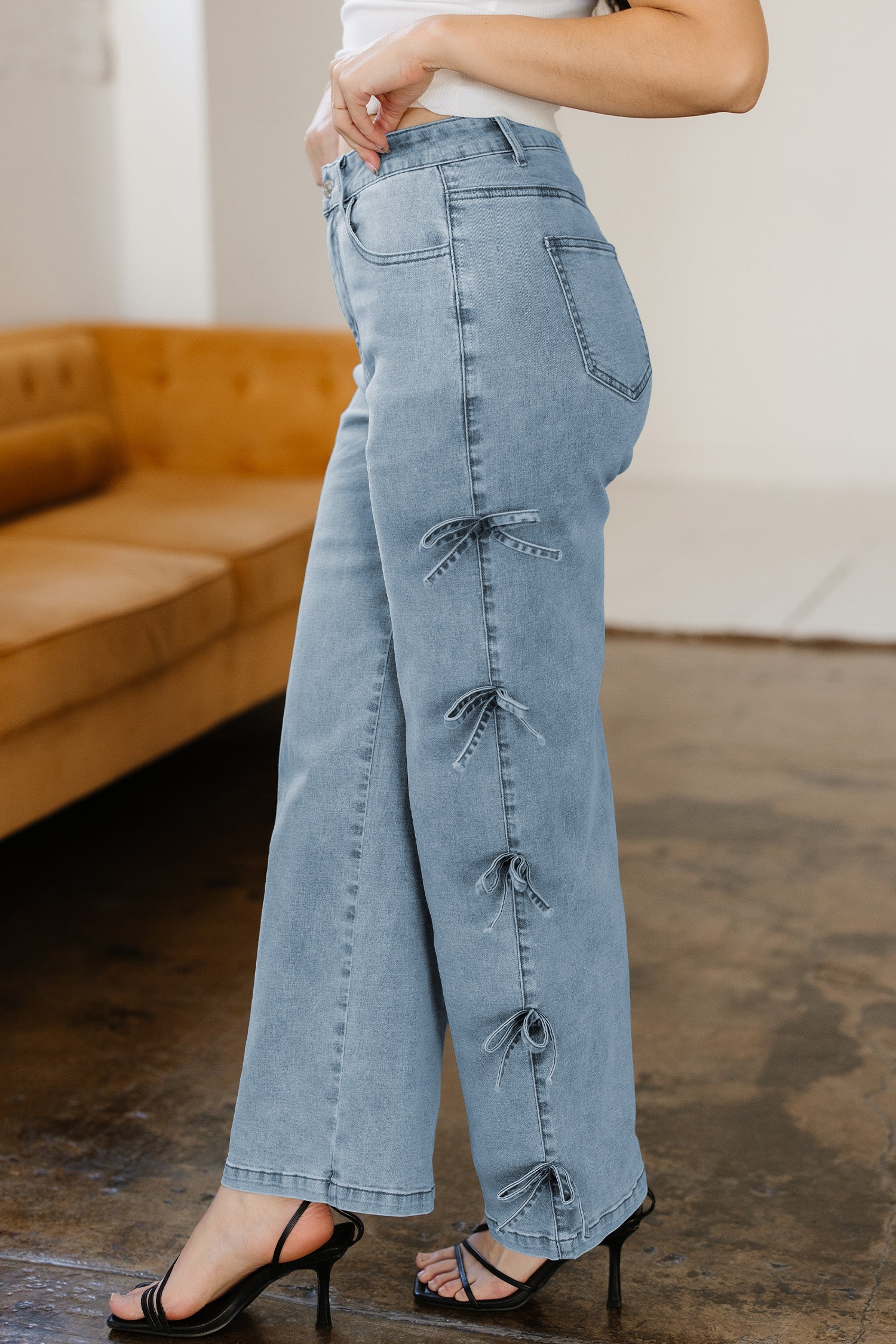 "Bow Knots" Loose Jeans