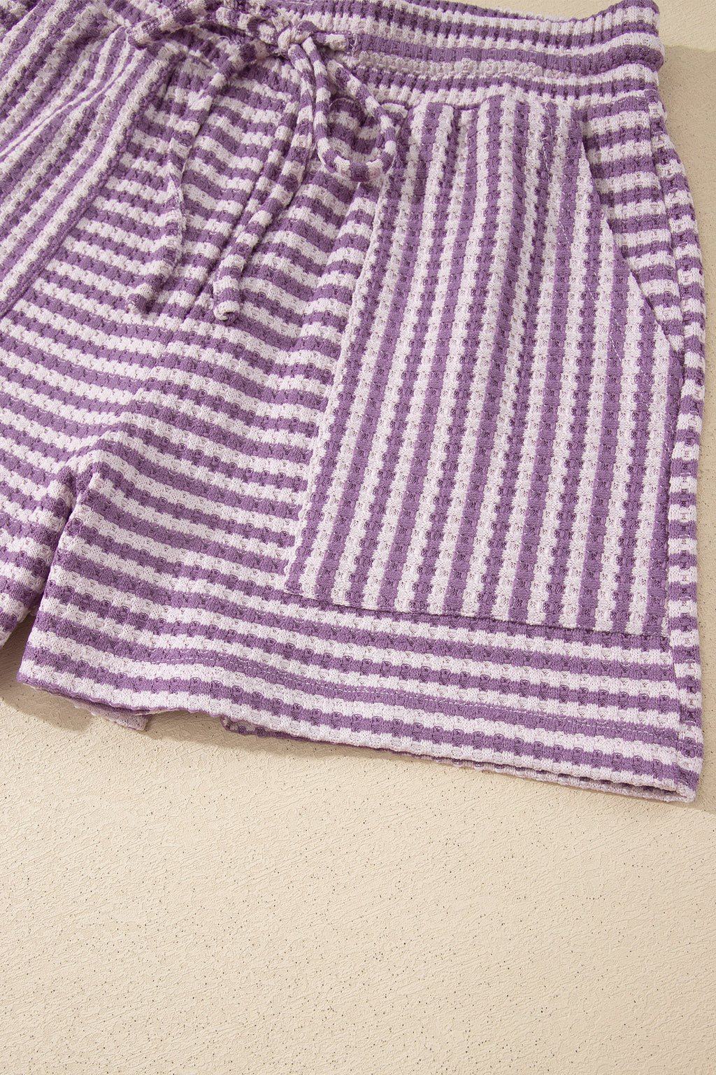“Seeing Stripes” Textured Knit Short Set