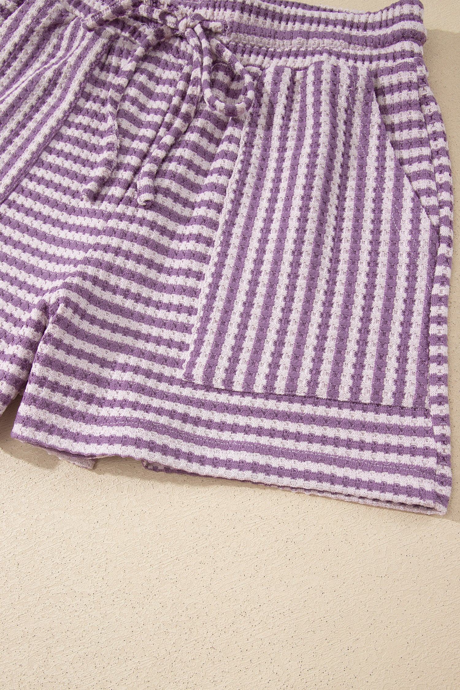 “Seeing Stripes” Textured Knit Short Set