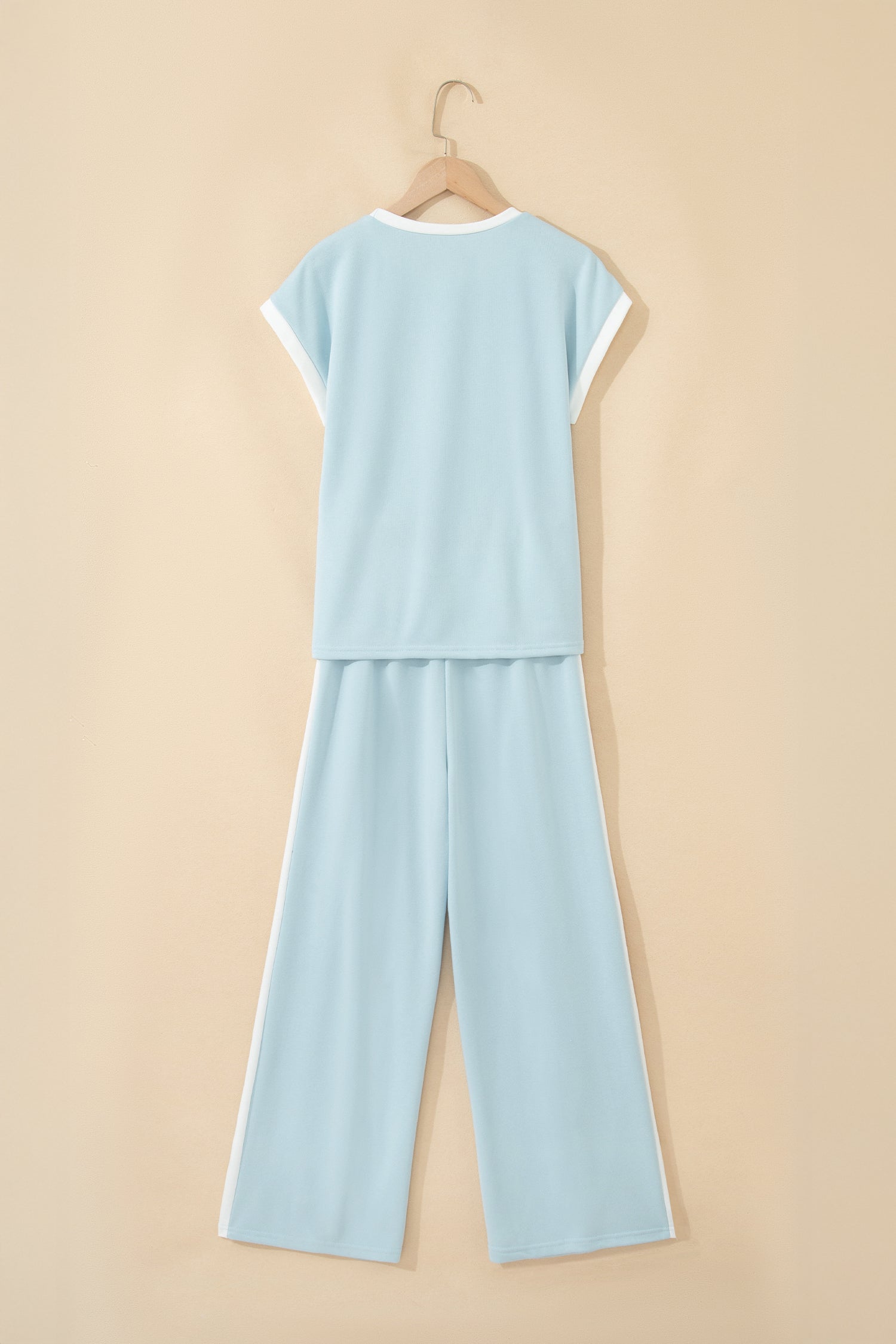 “Misty Blue” Tank Top & Wide Leg Pant Set