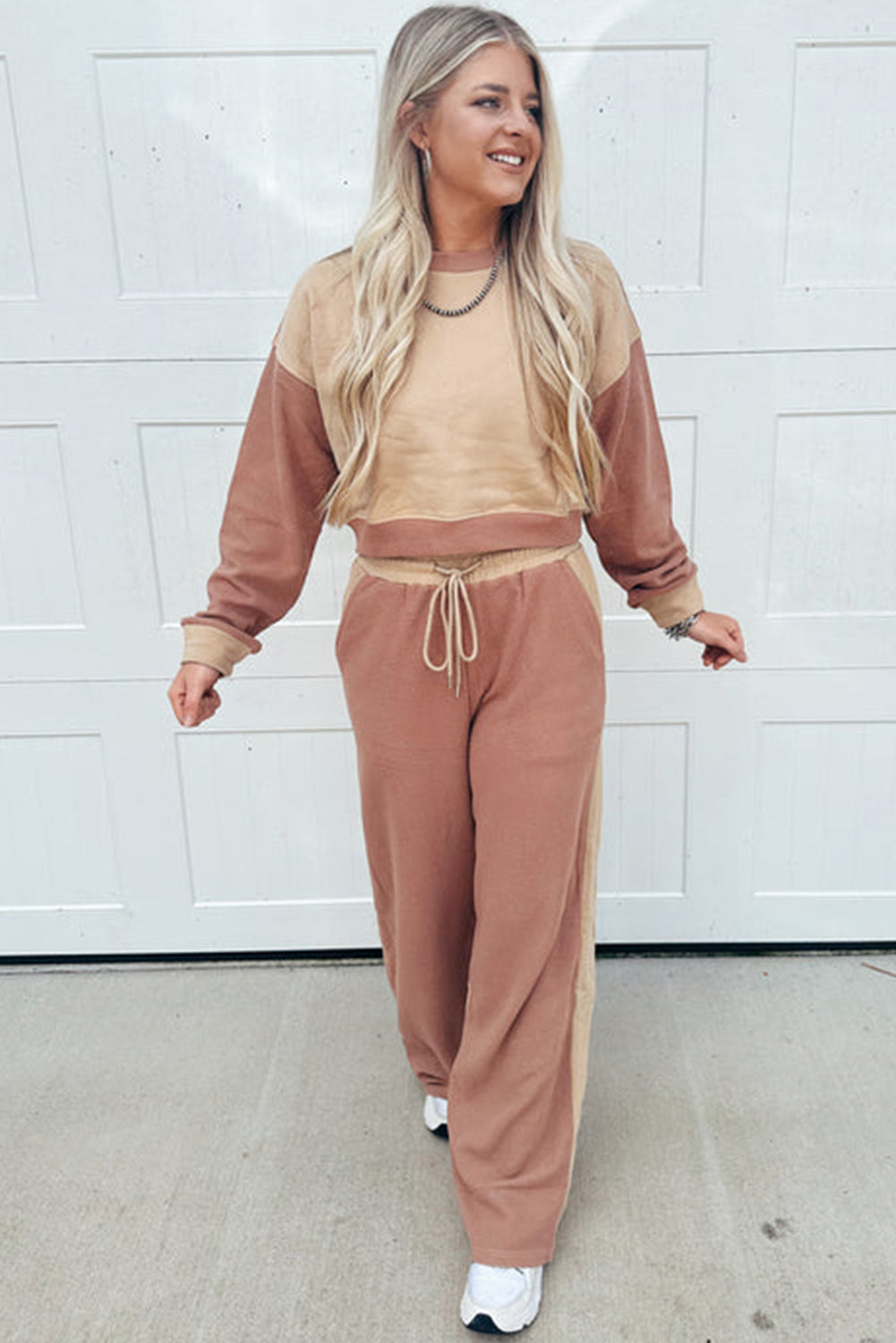 “Kool Khaki” Long Sleeve Top and Pant Set