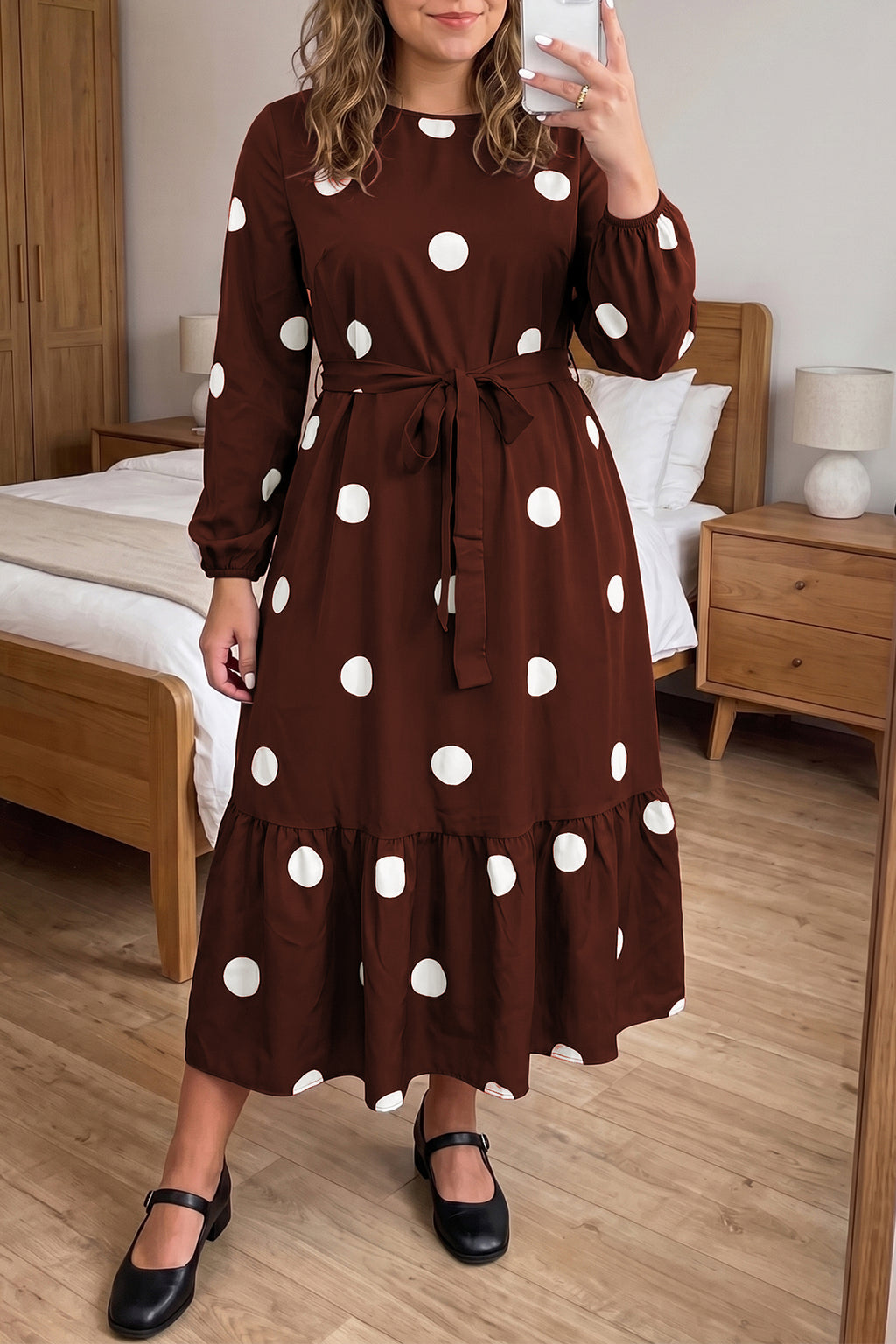 "Polka Dot & Ruffles" Plus Size Dress