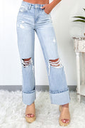 "Dizzy & Distressed" Straight Jeans