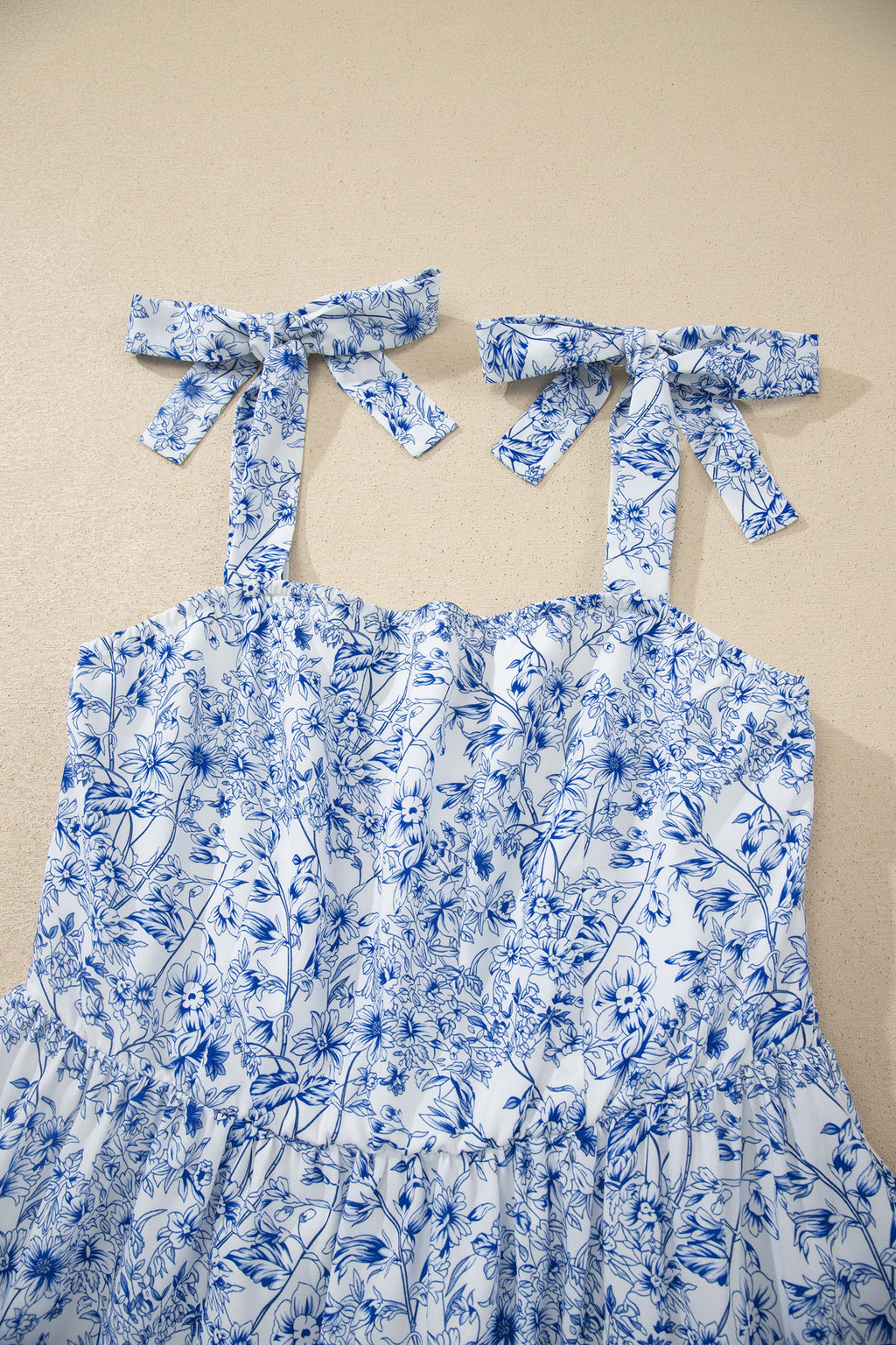 "Touch the Sky" Floral Tie Straps Maxi Dress