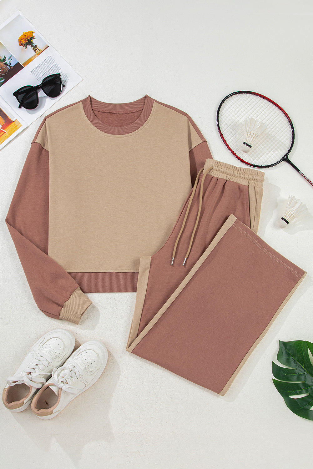 “Kool Khaki” Long Sleeve Top and Pant Set