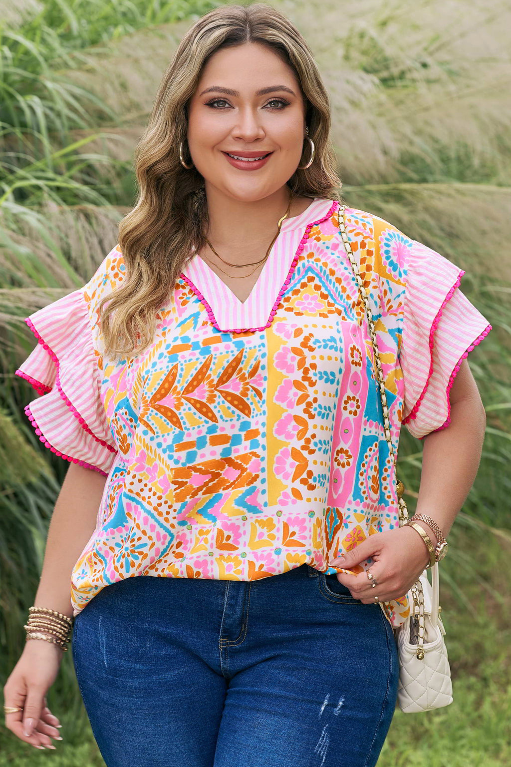 "Pretty Playful" Plus Size Blouse