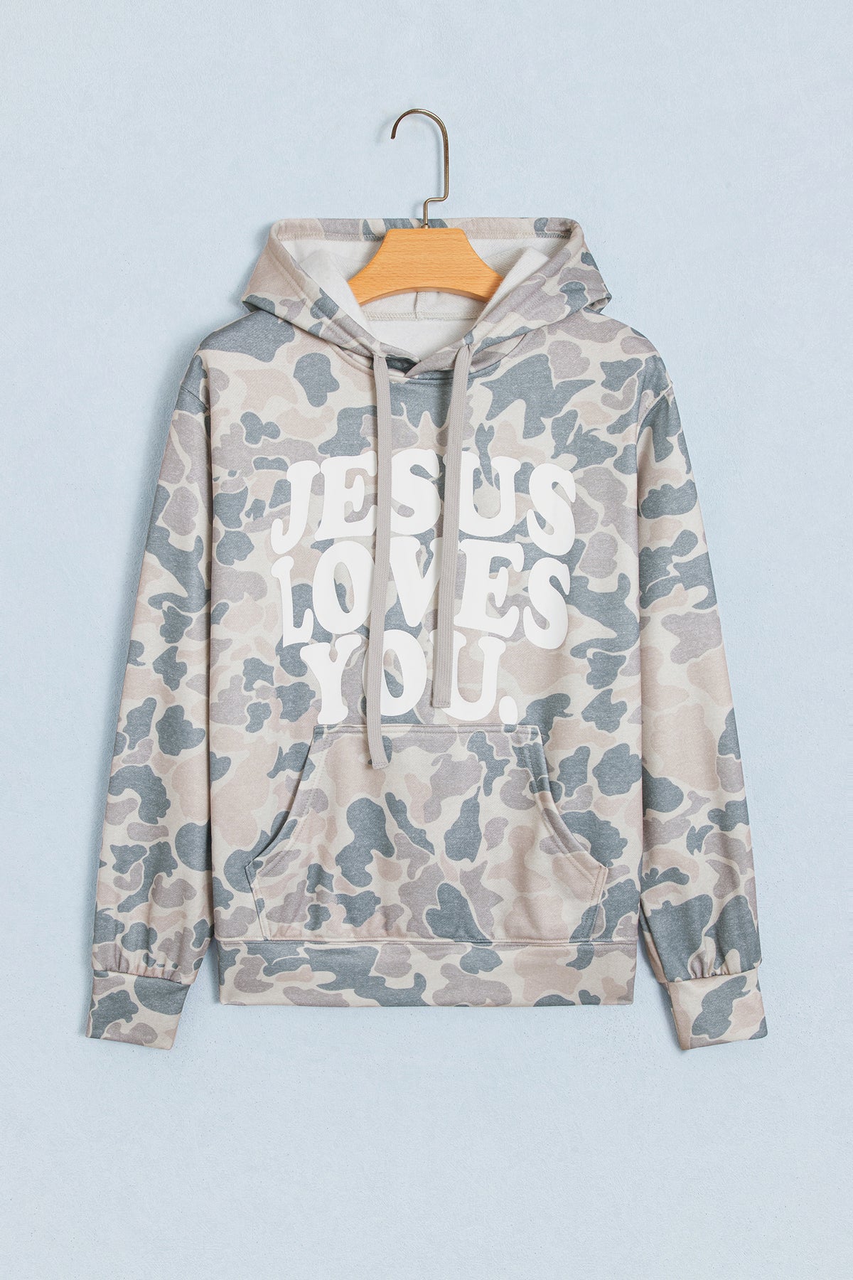 "Jesus Loves You" Camo Hoodie's