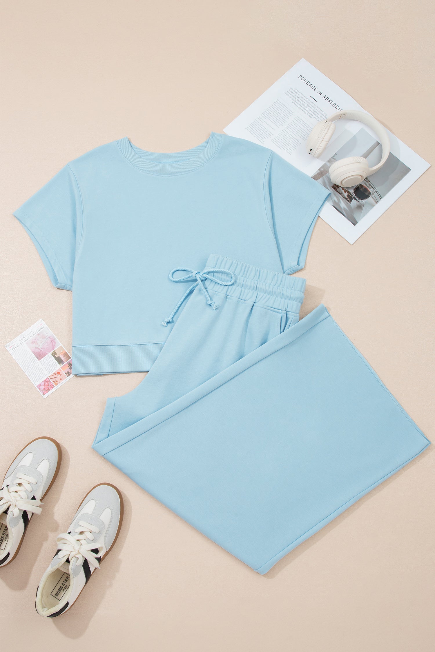 "Amazing In Aqua" Plus Size Pants Set