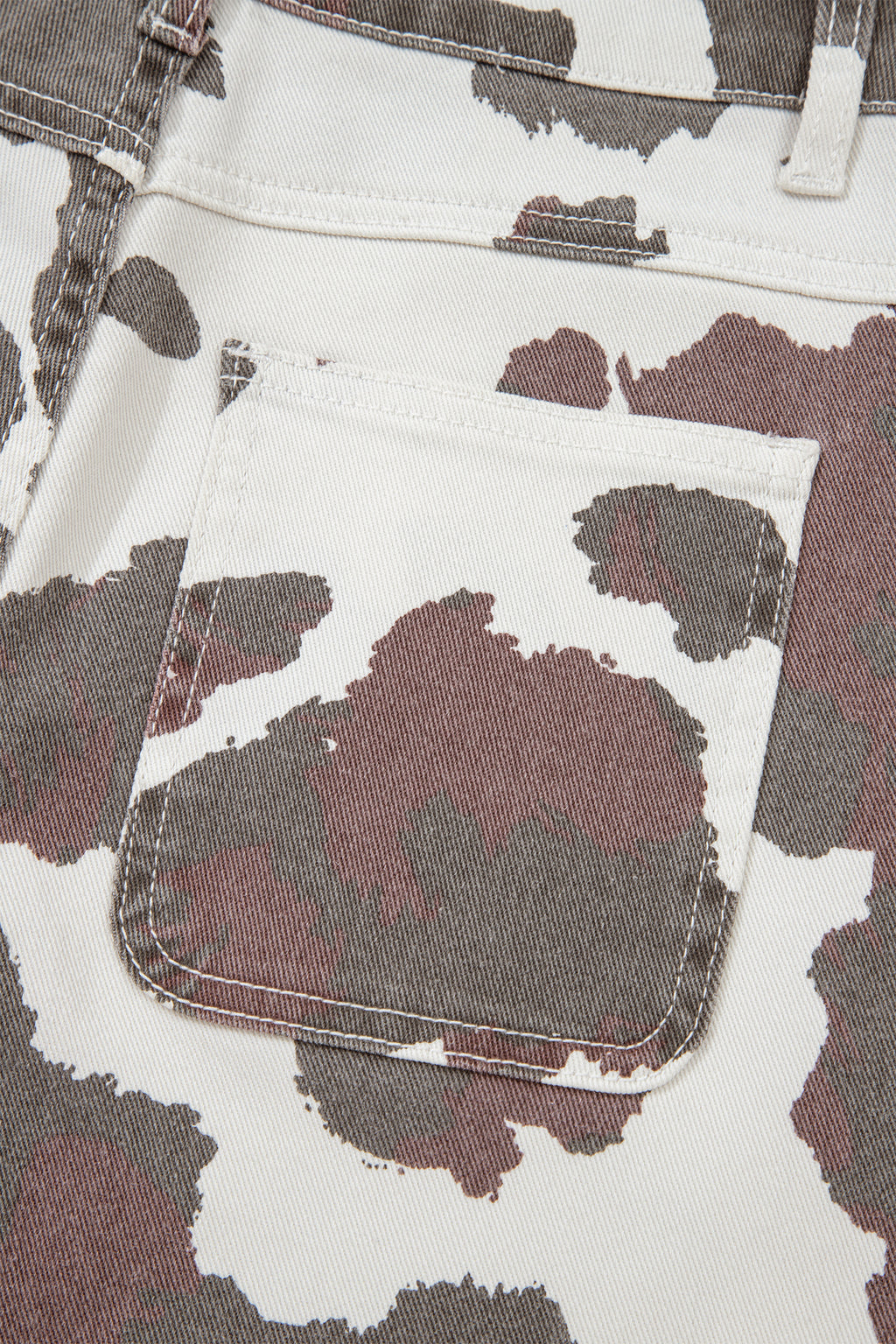 Cow Print Pocketed Jeans