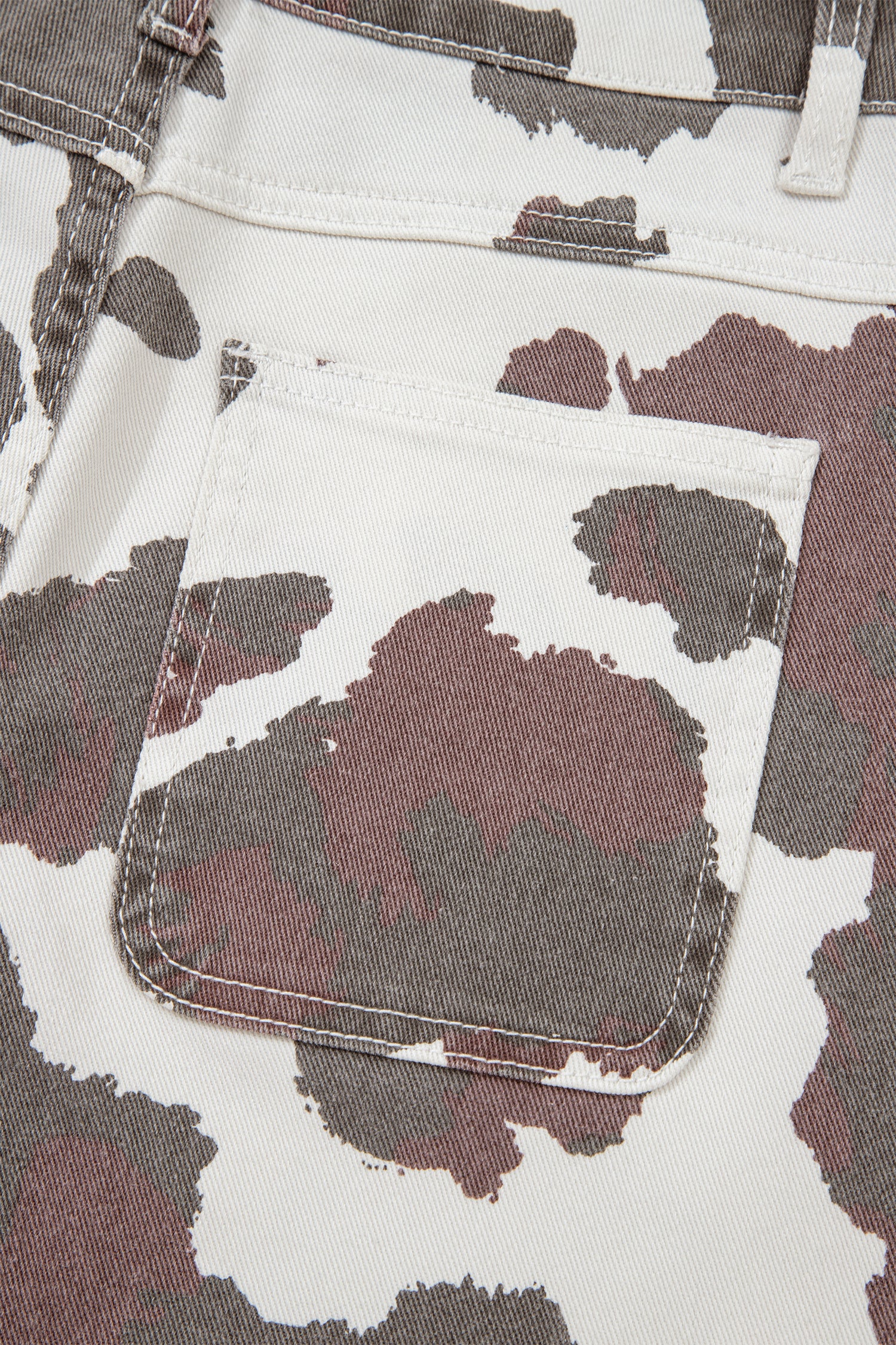Cow Print Pocketed Jeans