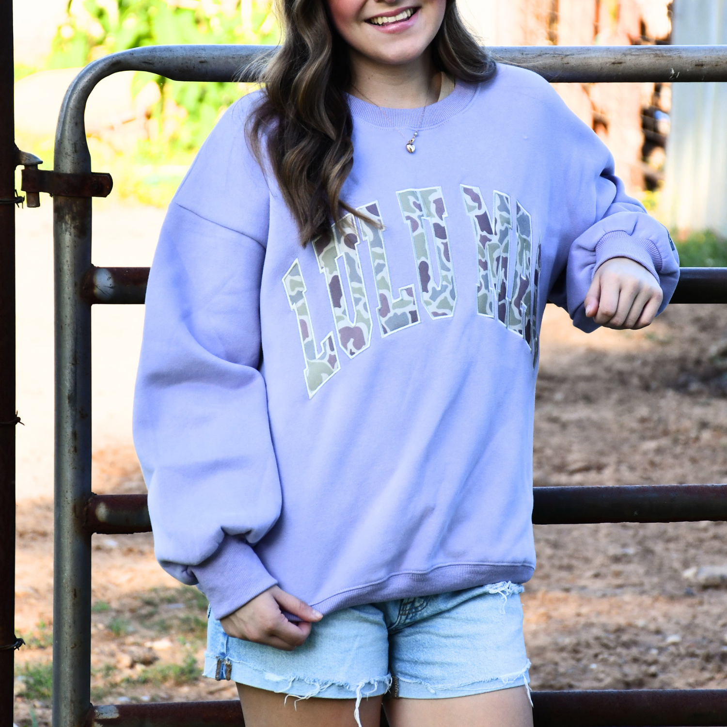 Lulu Mac Sweatshirt Bubblegum & Camo Logo
