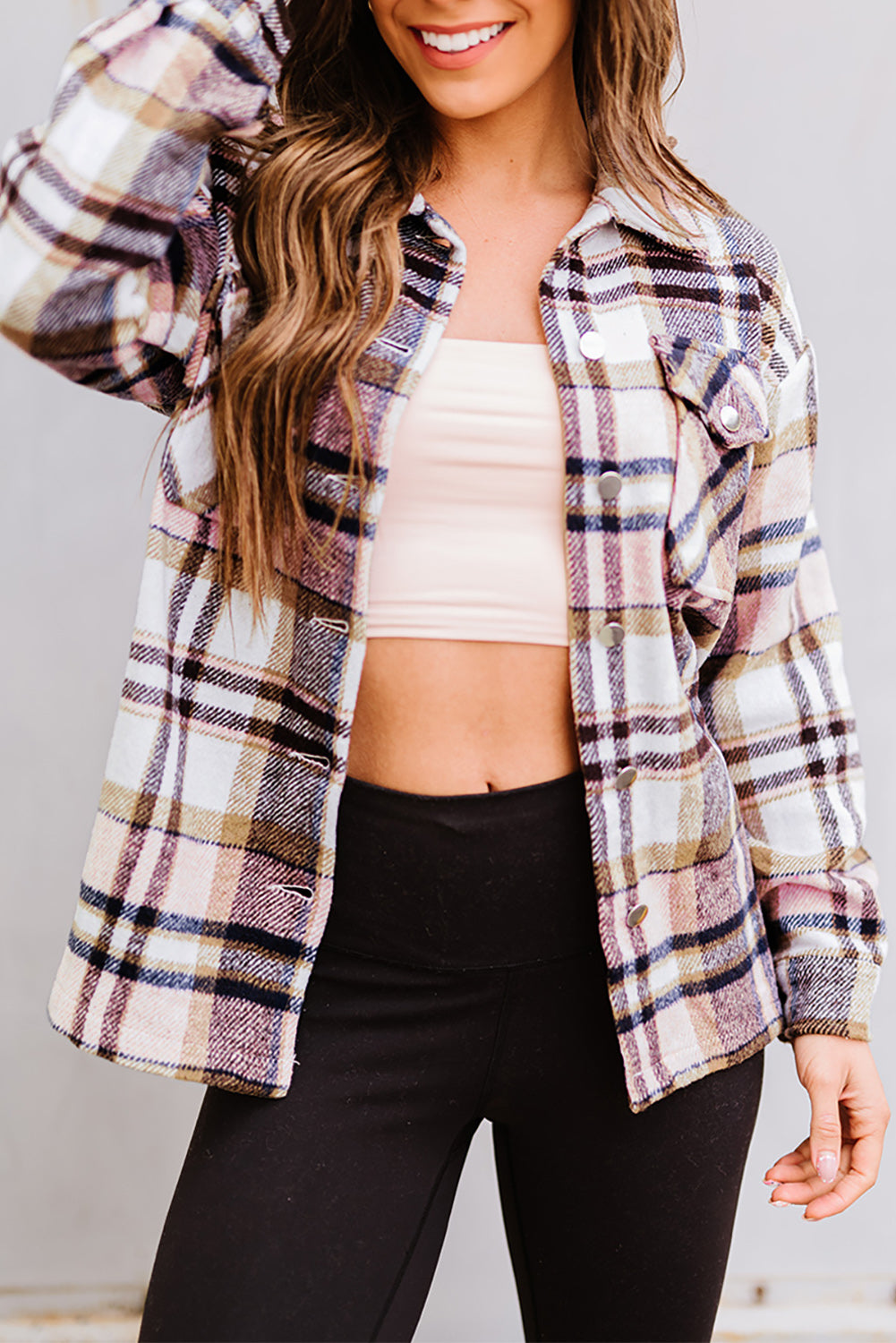 "Go for Geometric" Plaid Shacket