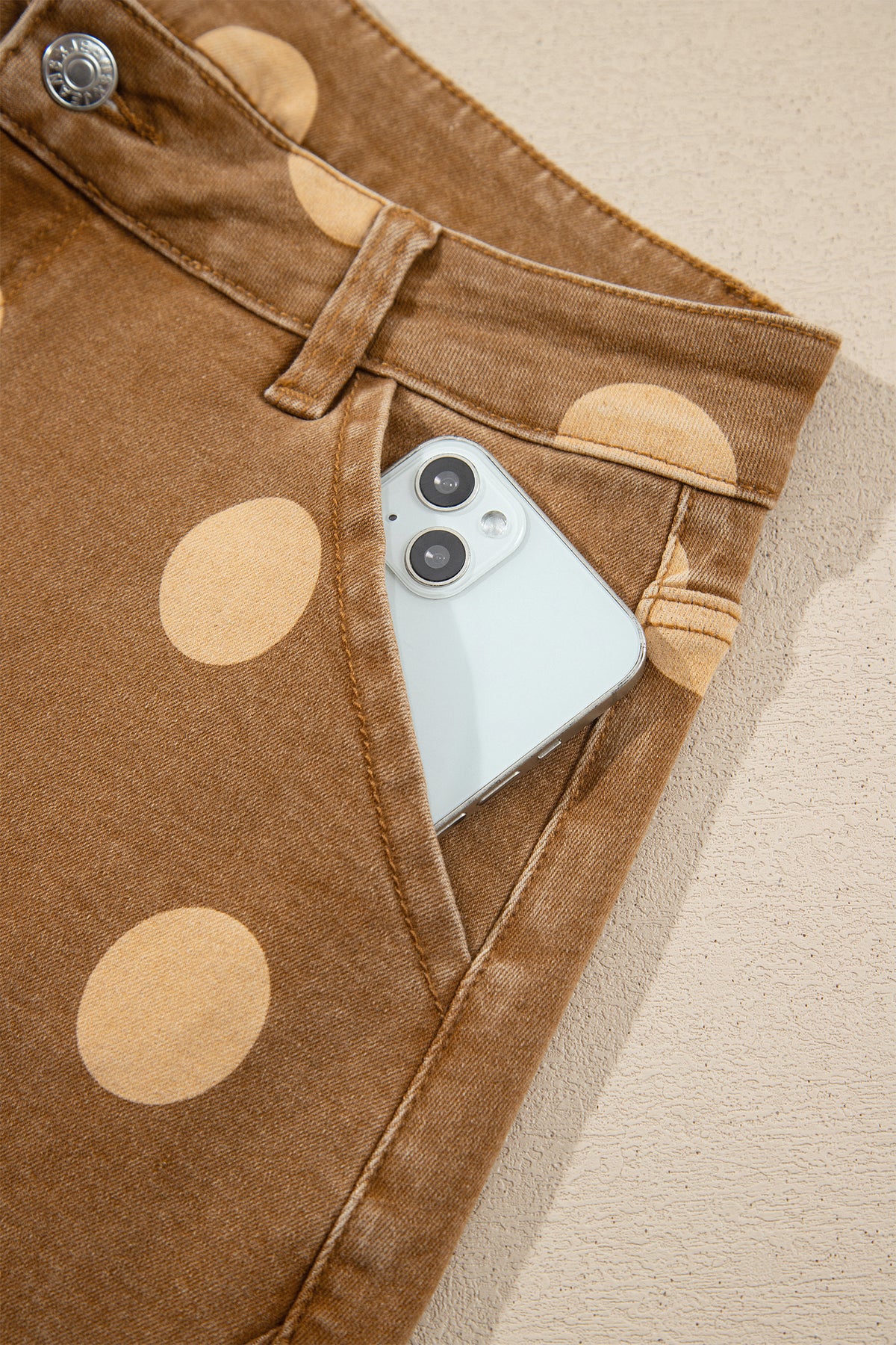 "Blue or Khaki" In Polka Dot Jeans