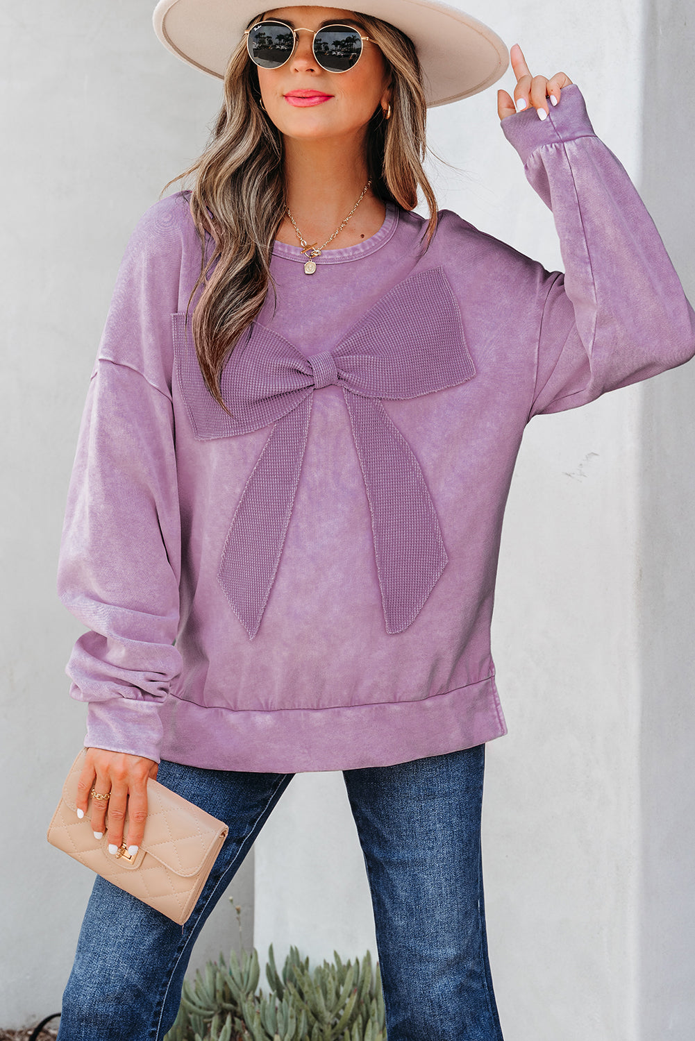 “I Like Big Bow’s” Patchwork Pullover