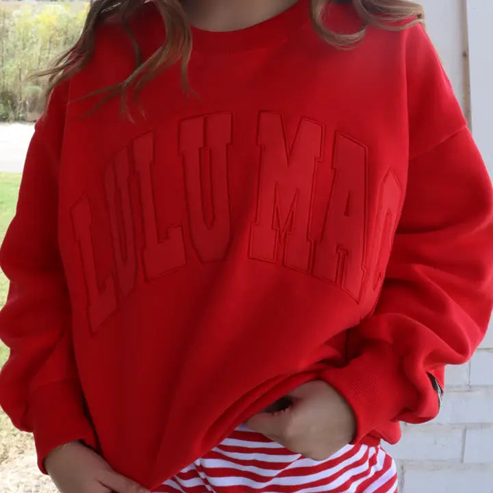 Lulu Mac Sweatshirt Monochrome Red - Logo
