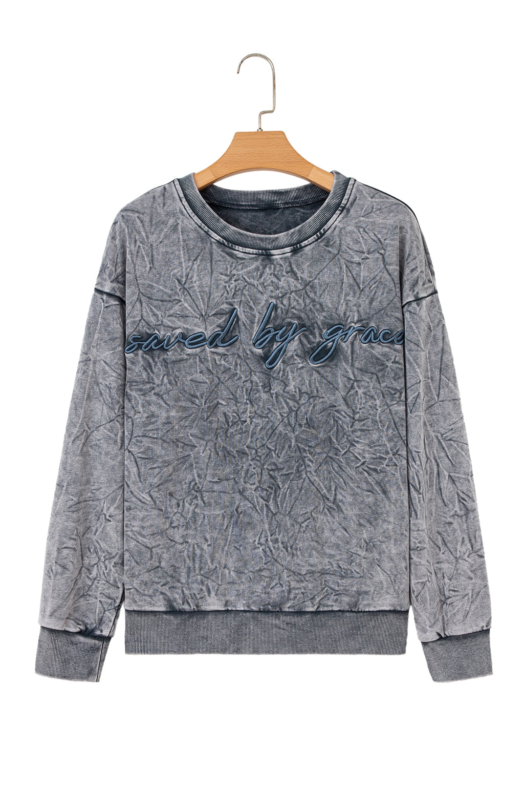 "Saved by Grace" Mineral Wash Sweatshirt