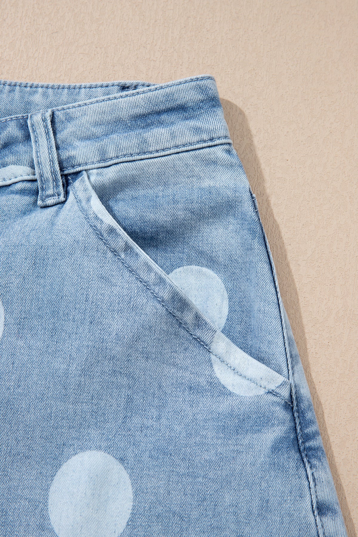 "Blue or Khaki" In Polka Dot Jeans