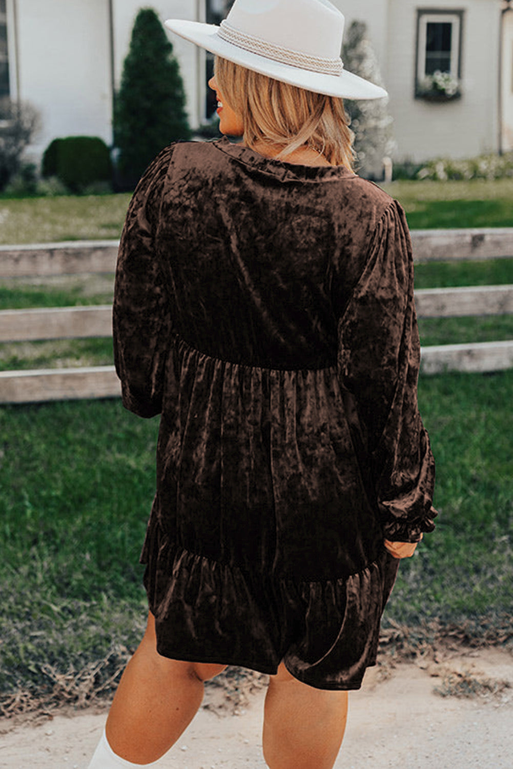 “Very Velvet” Babydoll Plus Size Dress