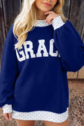 "GRACE" Mock Neck Sweatshirt