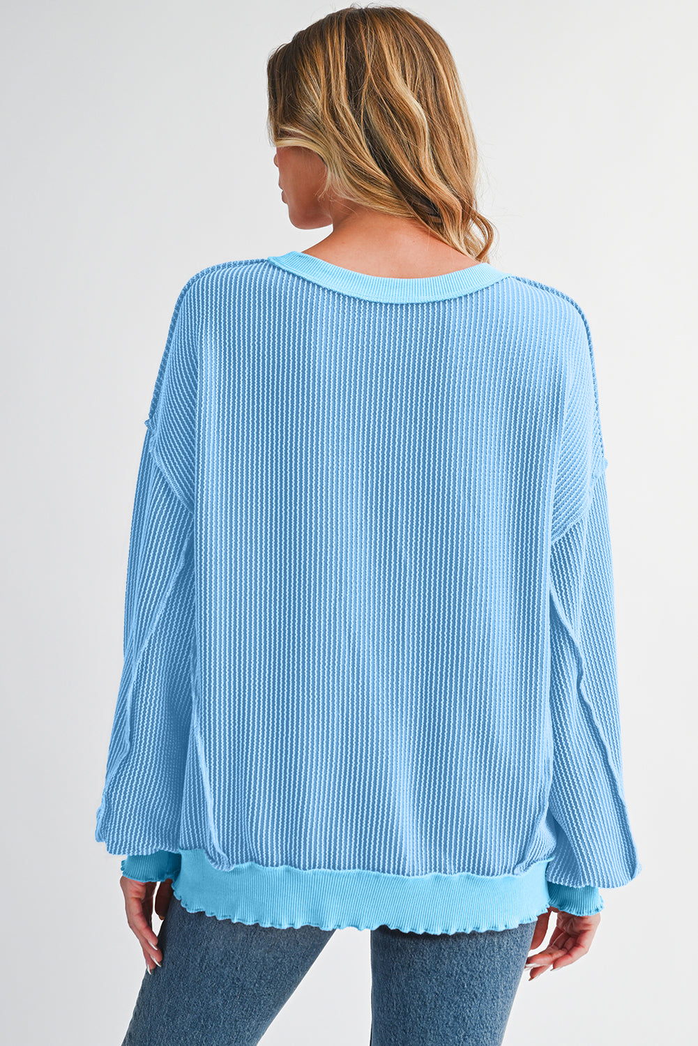 Twisted Ribbed Long Sleeve Top